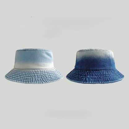 Gradient Washed Denim Bucket Hat