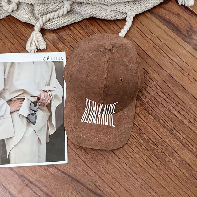 Lettering Embroidered Baseball Cap