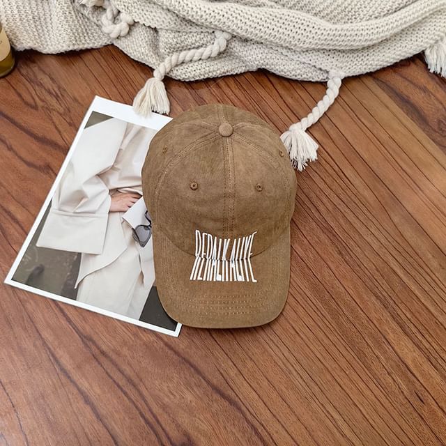 Lettering Embroidered Baseball Cap