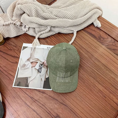 Lettering Embroidered Baseball Cap