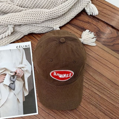 Lettering Applique Baseball Cap