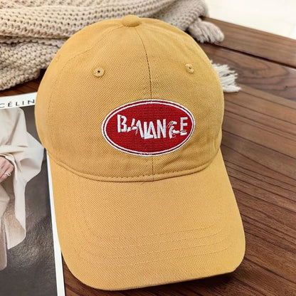 Lettering Applique Baseball Cap