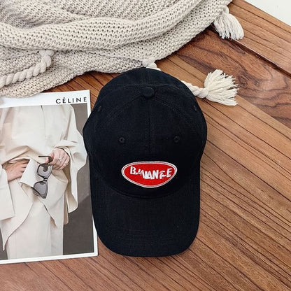 Lettering Applique Baseball Cap