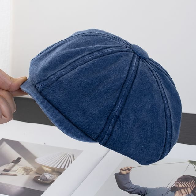 Vintage Washed Cotton Newsboy Cap