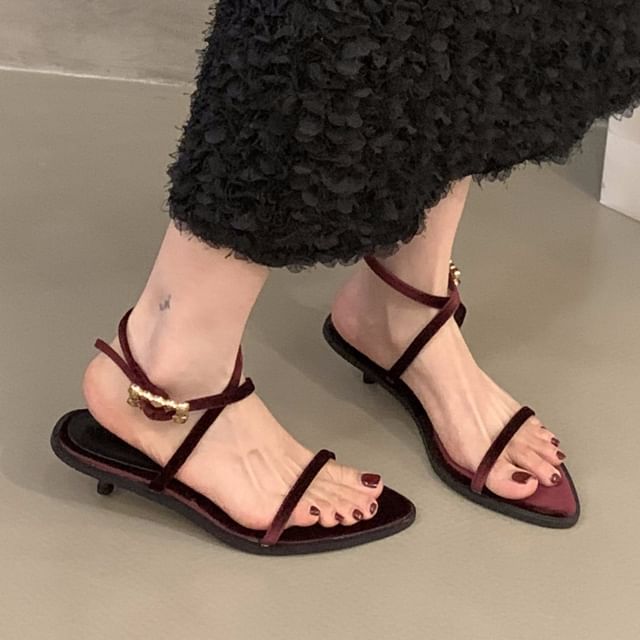 Pointy Cross Strap Sandals