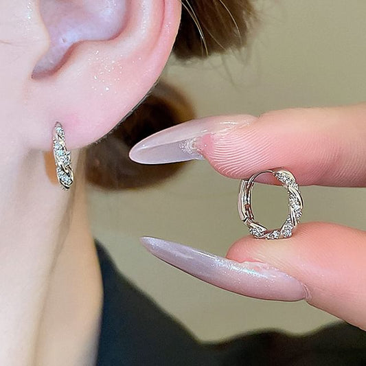 Rhinestone Huggie Earring