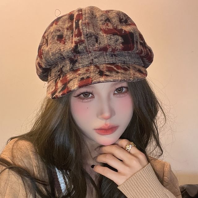 Newsboy Plaid Cap