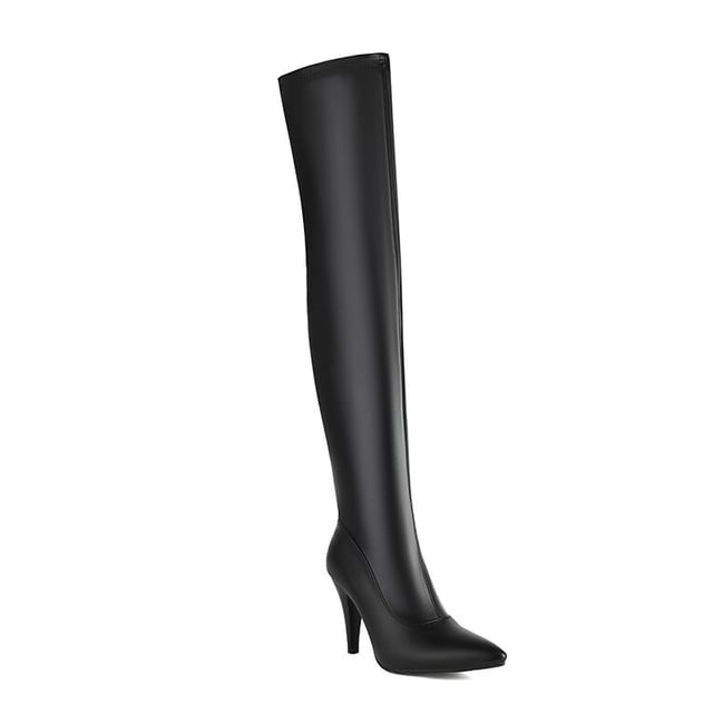 High Heel Over-the-Knee Sock Boots