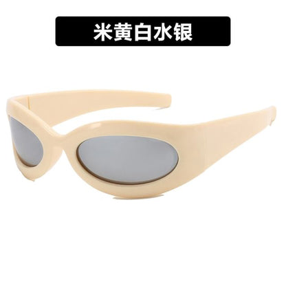 Thick Rimmed Oval Sunglasses