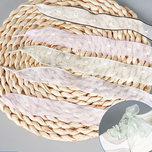 Chiffon  Bow Ribbon Shoelaces