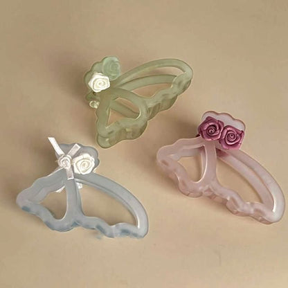 3D Rose Acrylic Hair Claw