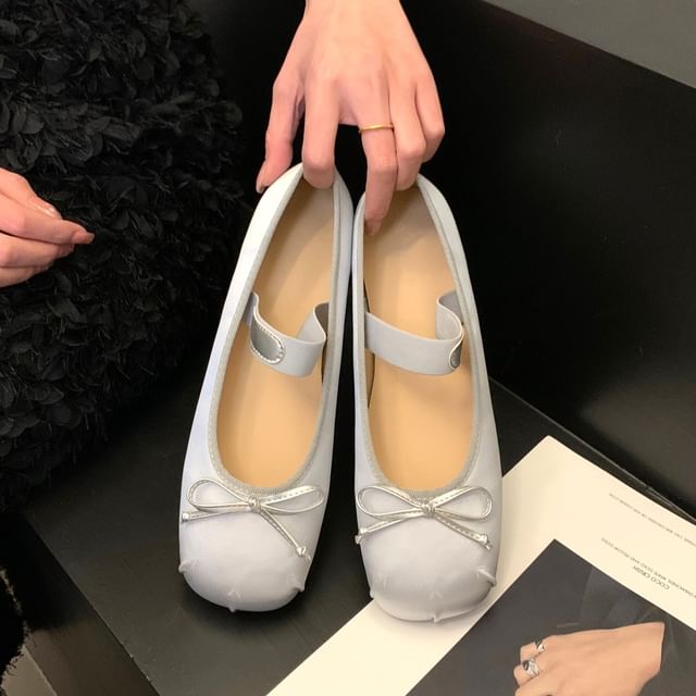 Flats Bow Square Jane Mary Toe