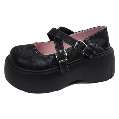 Shoes Cross Strap Jane Platform Mary