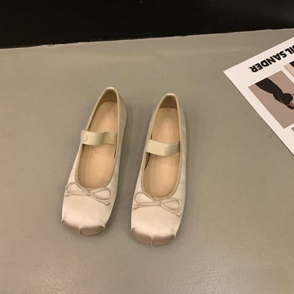 Flats Bow Square Jane Mary Toe