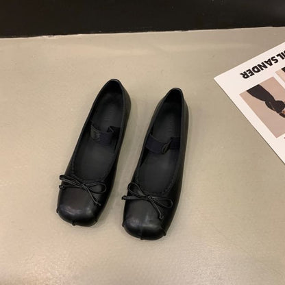 Flats Bow Square Jane Mary Toe