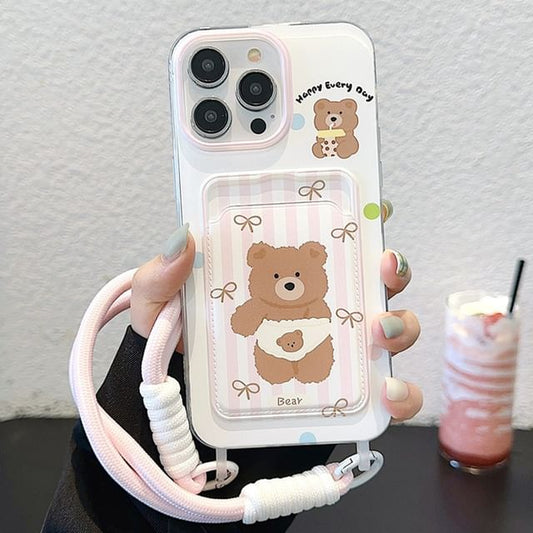 Card Bear Case Phone Holder Strap