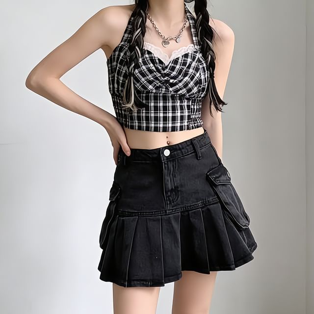 Elegant High-Waist Mini Skirt
