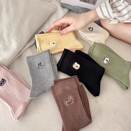 Cartoon Embroidered Socks
