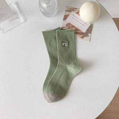 Cartoon Embroidered Socks