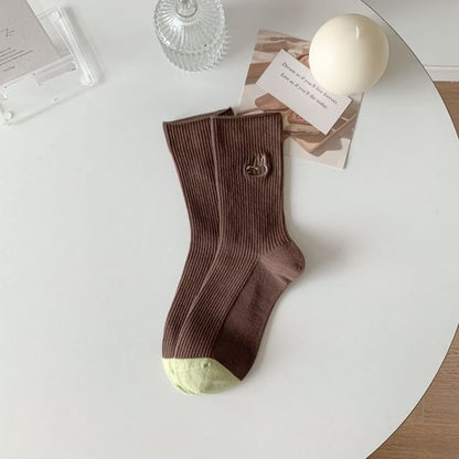 Cartoon Embroidered Socks