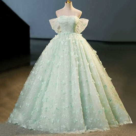 Dress Off A-Line Evening Shoulder Butterfly