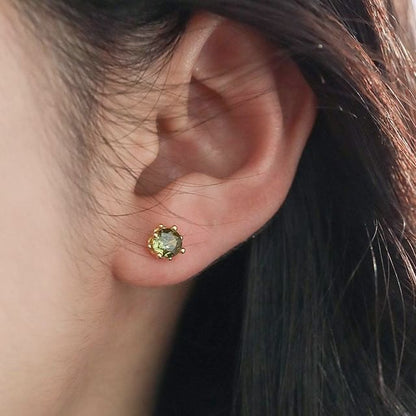 925 Sterling Silver Rhinestone Stud Earring