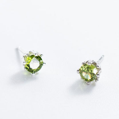 925 Sterling Silver Rhinestone Stud Earring