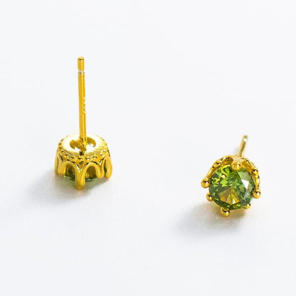 925 Sterling Silver Rhinestone Stud Earring