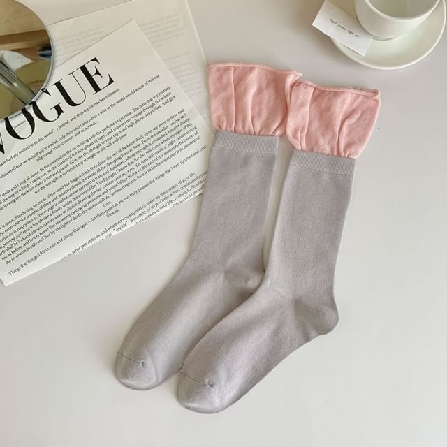 Chaussettes bicolores