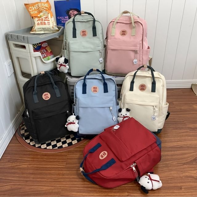 Applique Multi-Pocket Backpack