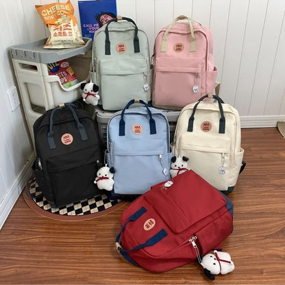 Applique Multi-Pocket Backpack