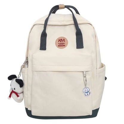 Applique Multi-Pocket Backpack