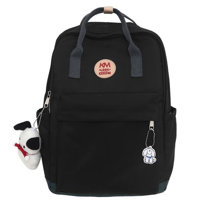 Applique Multi-Pocket Backpack