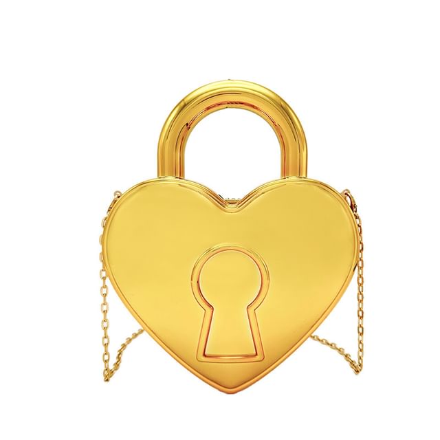 Heart Chain Strap Crossbody Bag