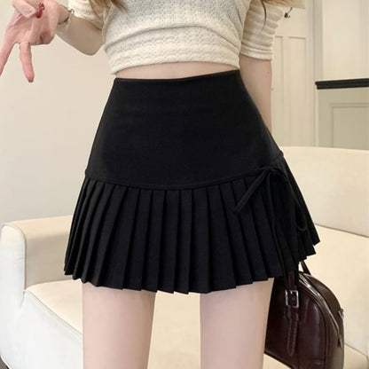 Elevated Pleated A-Line Mini Skirt
