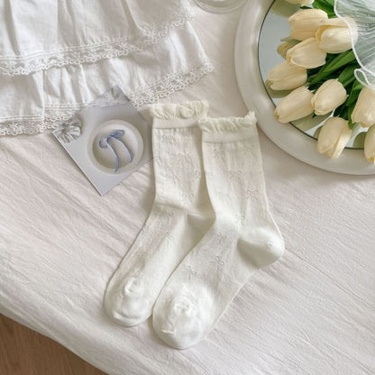 Bow Pointelle Socks