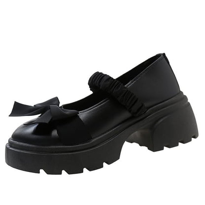 Bow Platform Mary Jane Shoes