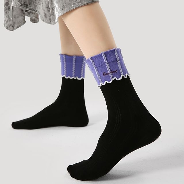 Two Tone Crew Socks