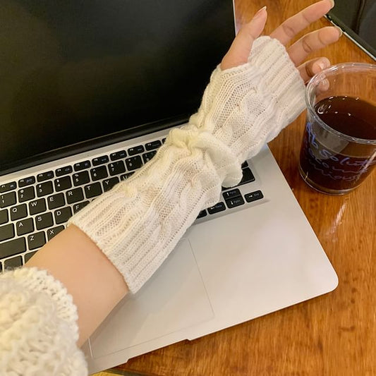 Plain Knit Arm Sleeves