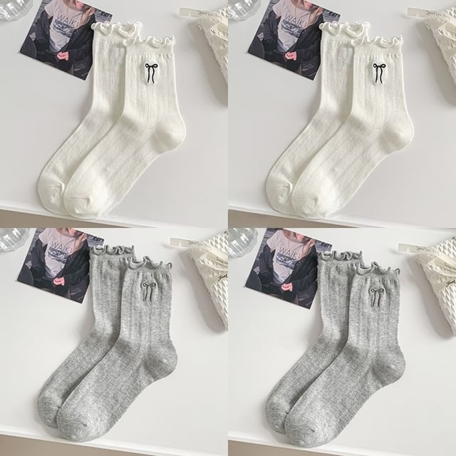 Ruffle Trim Socks / Set