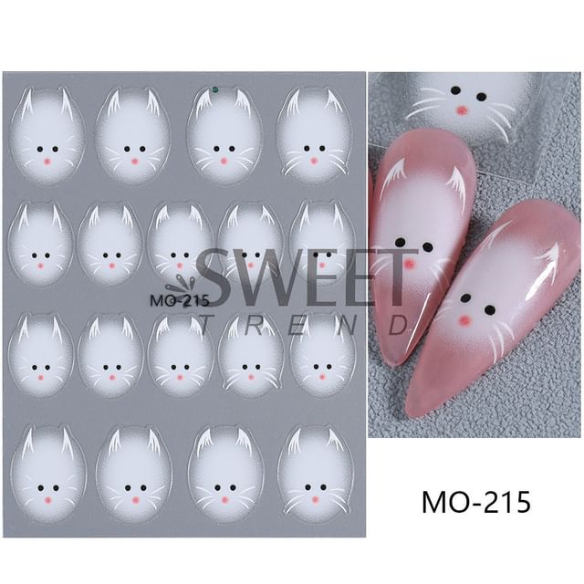 Cat Nail Art Stickers (Various Designs)