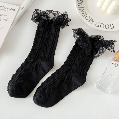 Lace Ruffled Socks