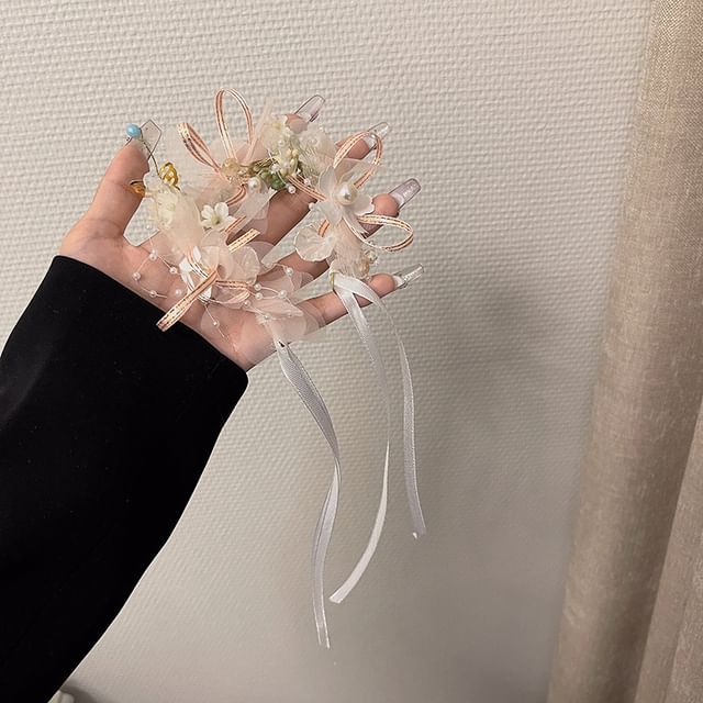 Floral Mesh Headband / Bracelet