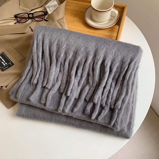 Fringed Plain Scarf