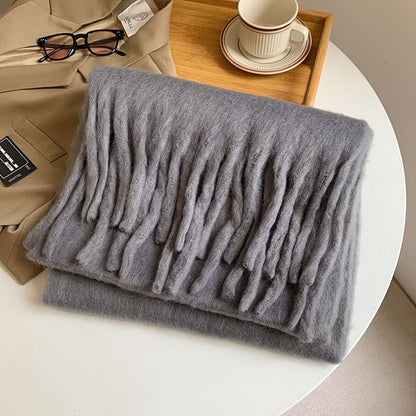 Fringed Plain Scarf
