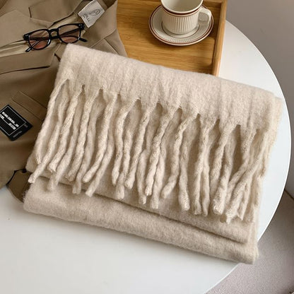 Fringed Plain Scarf