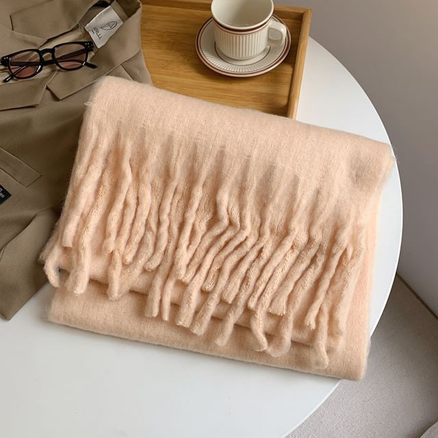 Fringed Plain Scarf