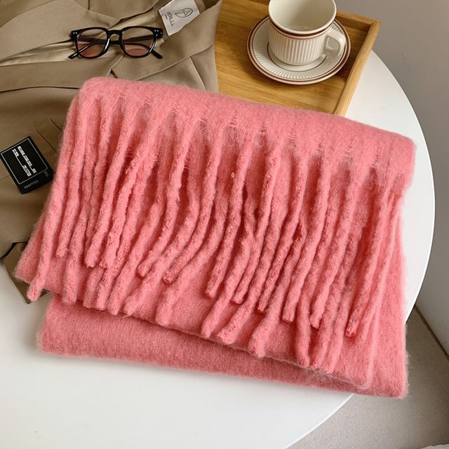 Fringed Plain Scarf