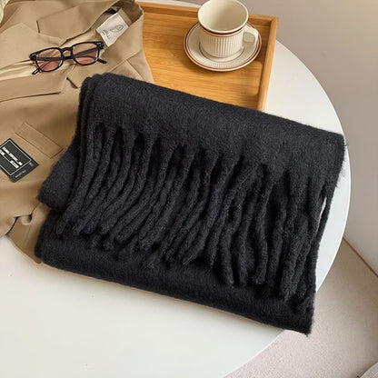 Fringed Plain Scarf