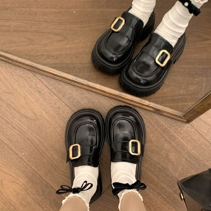 Mocassins en similicuir à boucle